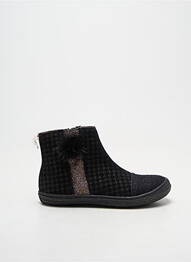 Bottines/boots tissage satiné bout rond noir BELLAMY fille
