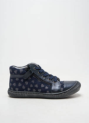 Baskets impression bout rond bleu BELLAMY fille