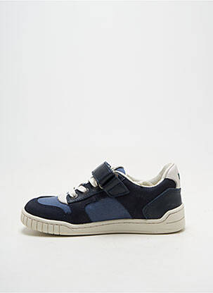 Baskets fermeture lacets bout rond bleu KICKERS garçon