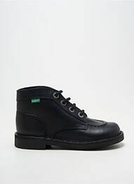 Bottines/boots tissage satiné chiquet noir KICKERS fille