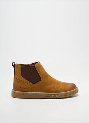 Bottines/boots fermeture zippée bout rond marron KICKERS garçon