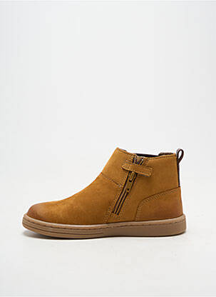 Bottines/boots fermeture zippée bout rond marron KICKERS garçon