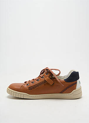 Baskets voute plantaire bout rond marron KICKERS garçon