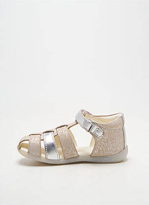 Sandales/nu pieds bout rond bout rond argent KICKERS fille