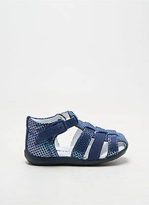 Sandales/nu pieds bout rond bout rond bleu KICKERS fille