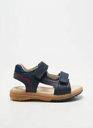 Sandales/nu pieds tissage satiné bout ouvert bleu KICKERS garçon
