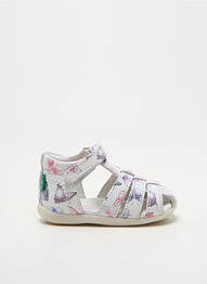 Sandales/nu pieds bout rond bout rond blanc KICKERS fille