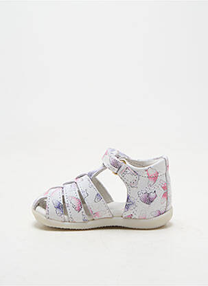 Sandales/nu pieds bout rond bout rond blanc KICKERS fille