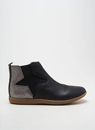 Bottines/boots tissage satiné bout rond argent KICKERS fille