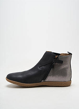 Bottines/boots tissage satiné bout rond argent KICKERS fille