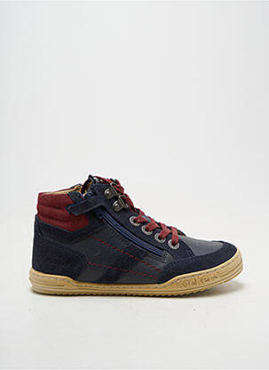 Baskets bout rond plateforme bleu KICKERS garçon