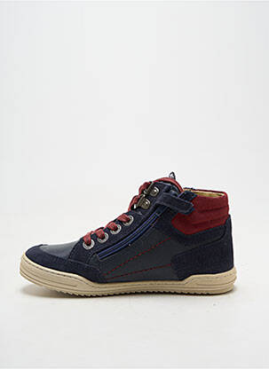 Baskets bout rond plateforme bleu KICKERS garçon