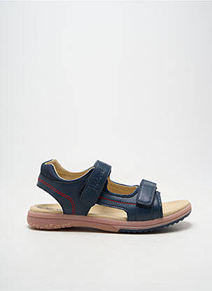 Sandales/nu pieds tissage satiné bout ouvert bleu KICKERS garçon
