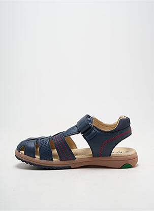 Sandales/nu pieds bout rond bout rond bleu KICKERS garçon
