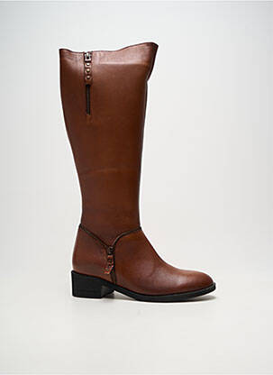 Bottes bout rond talon de 4 à 6cm marron ELUE PAR NOUS femme
