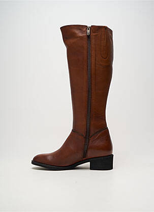 Bottes bout rond talon de 4 à 6cm marron ELUE PAR NOUS femme