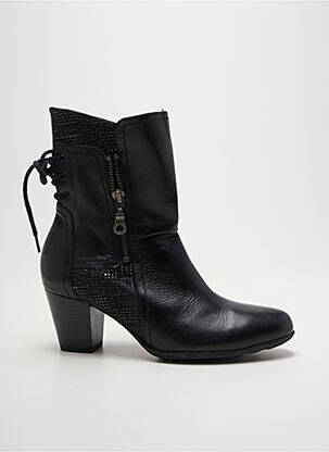 Bottines/boots cubain talon de 4 à 6cm noir GEO-REINO femme