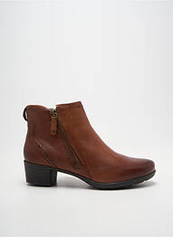 Bottines/boots fourrée talon de 4 à 6cm marron JANA femme