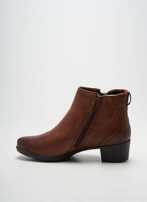 Bottines/boots fourrée talon de 4 à 6cm marron JANA femme
