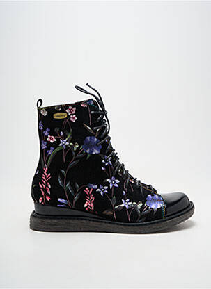 Bottines/boots tissage satiné talon de 4 à 6cm noir LAURA VITA femme