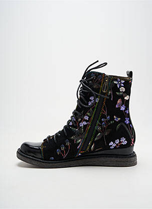 Bottines/boots tissage satiné talon de 4 à 6cm noir LAURA VITA femme