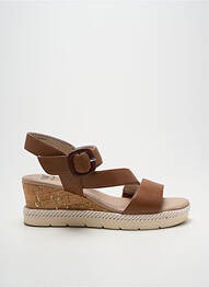 Sandales/nu pieds talon compensé talon de 4 à 6cm marron JANA femme