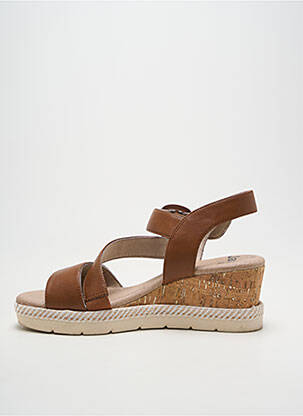 Sandales/nu pieds talon compensé talon de 4 à 6cm marron JANA femme