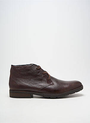 Bottines/boots tissage satiné talon bas marron RIEKER homme