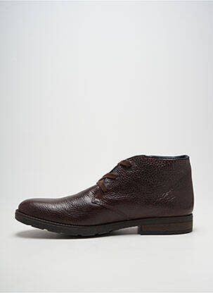 Bottines/boots tissage satiné talon bas marron RIEKER homme