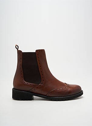 Bottines/boots talon bas talon plat jusqu'à 3cm marron ELUE PAR NOUS femme