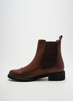 Bottines/boots talon bas talon plat jusqu'à 3cm marron ELUE PAR NOUS femme