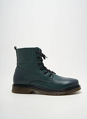 Bottines/boots fermeture zip et lacets talon bas vert COTEMER homme