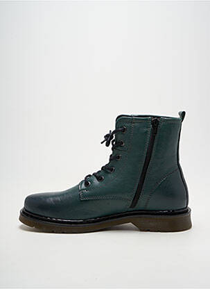 Bottines/boots fermeture zip et lacets talon bas vert COTEMER homme