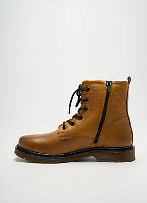 Bottines/boots fermeture zip et lacets talon bas marron COTEMER homme