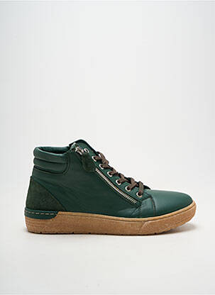 Baskets fermeture zip et lacets talon plat jusqu'à 3cm vert COTEMER femme