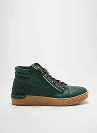 Baskets fermeture zip et lacets talon plat jusqu'à 3cm vert COTEMER femme