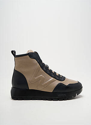 Bottines/boots matière lisse talon plat jusqu'à 3cm beige WONDERS femme