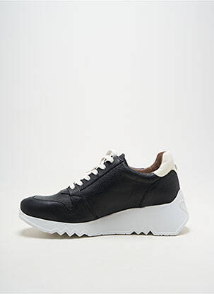 Baskets matière lisse talon de 4 à 6cm noir WONDERS femme