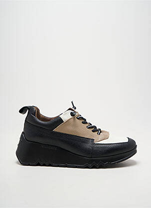 Baskets matière lisse talon de 4 à 6cm noir WONDERS femme
