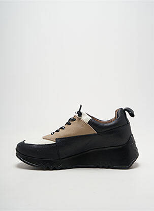 Baskets matière lisse talon de 4 à 6cm noir WONDERS femme