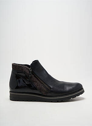 Bottines/boots matière lisse talon plat jusqu'à 3cm noir REMONTE femme