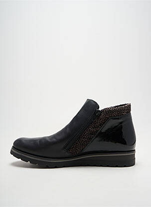 Bottines/boots matière lisse talon plat jusqu'à 3cm noir REMONTE femme