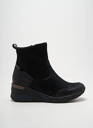 Bottines/boots tissage satiné talon de 4 à 6cm noir GEO-REINO femme