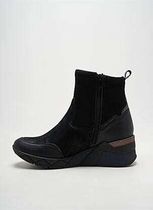 Bottines/boots tissage satiné talon de 4 à 6cm noir GEO-REINO femme