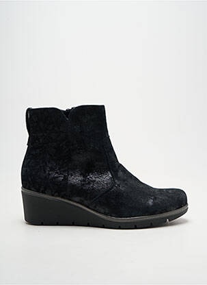 Bottines/boots tissage satiné talon de 4 à 6cm noir ARTIKA SOFT femme