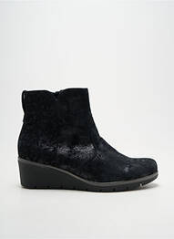 Bottines/boots tissage satiné talon de 4 à 6cm noir ARTIKA SOFT femme