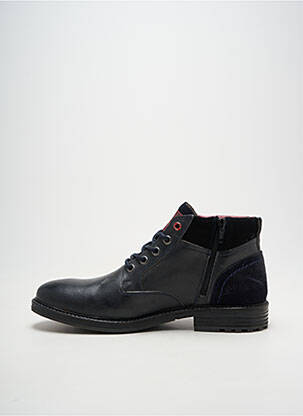 Bottines/boots fermeture zip et lacets talon bas bleu COTEMER homme