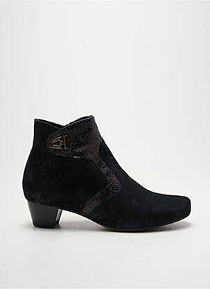 Bottines/boots tissage satiné talon de 4 à 6cm noir ARTIKA SOFT femme