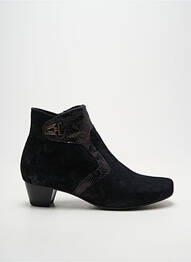 Bottines/boots tissage satiné talon de 4 à 6cm noir ARTIKA SOFT femme
