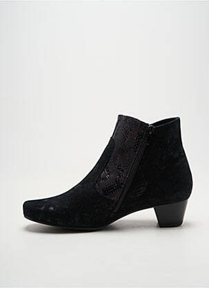 Bottines/boots tissage satiné talon de 4 à 6cm noir ARTIKA SOFT femme